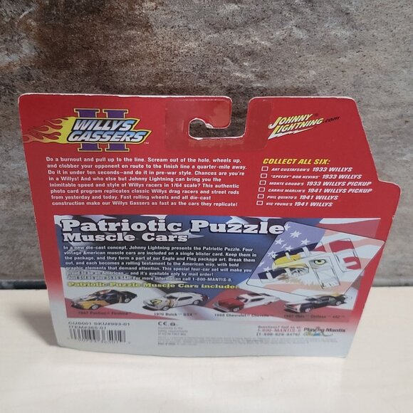 Johnny Lightning Willys Gassers II 1933 Speedy White Lightning Chase Blue 2002 - Picture 11 of 11